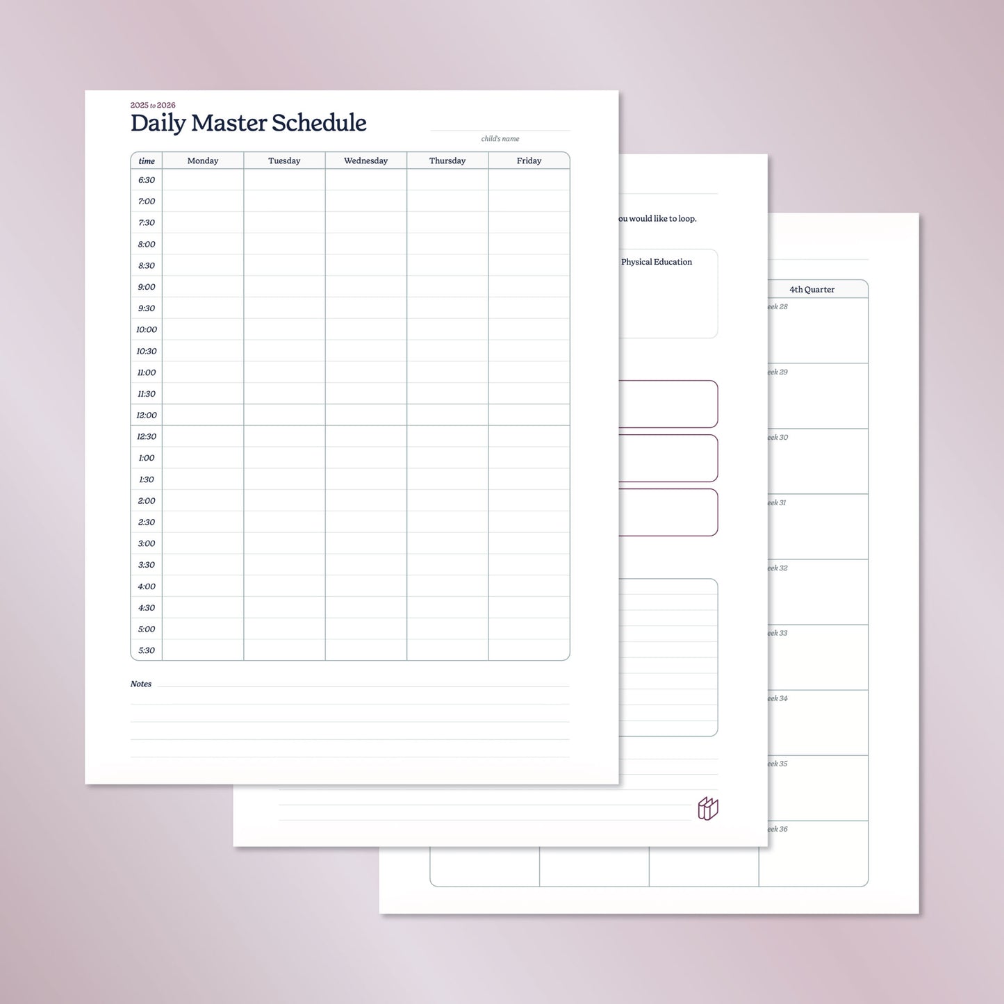 The Well Ordered Homeschool Planner PDF Supplement