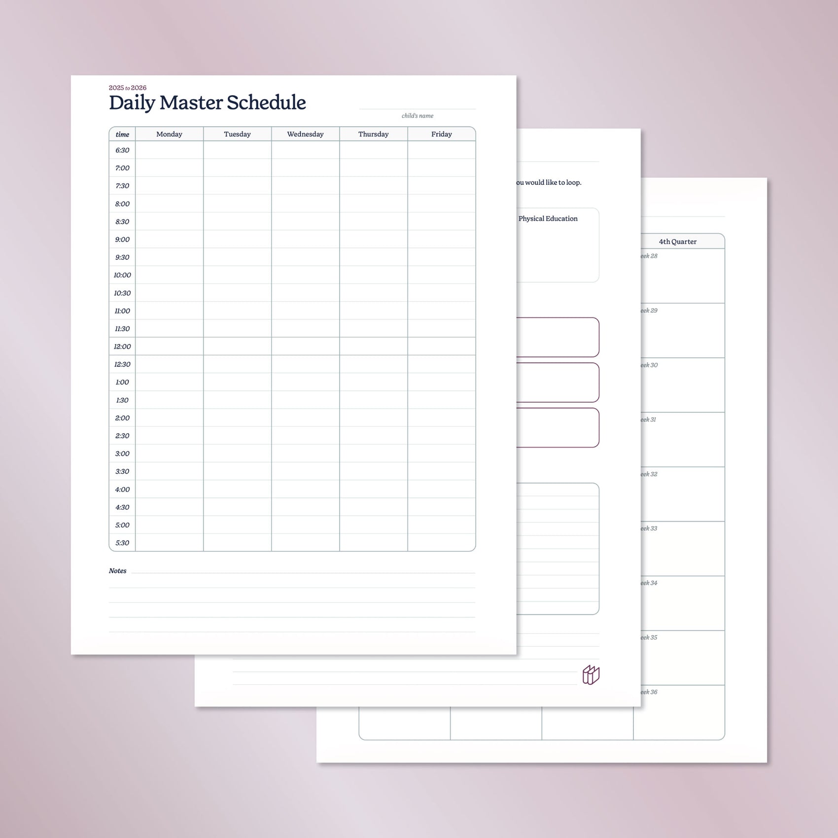 The Well Ordered Homeschool Planner PDF Supplement