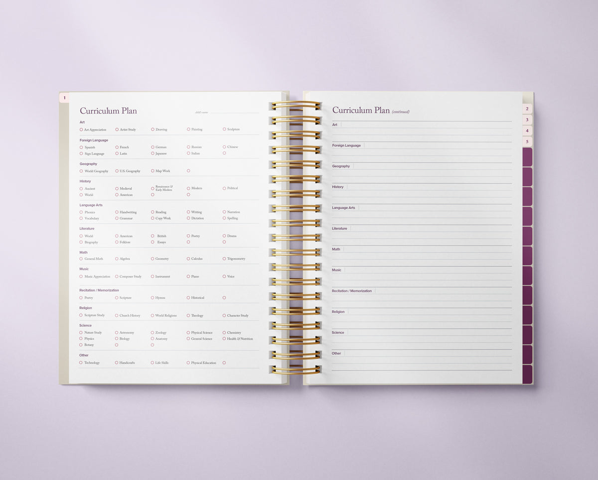 The Well Ordered Homeschool Planner - Undated Edition (PRE-ORDER)