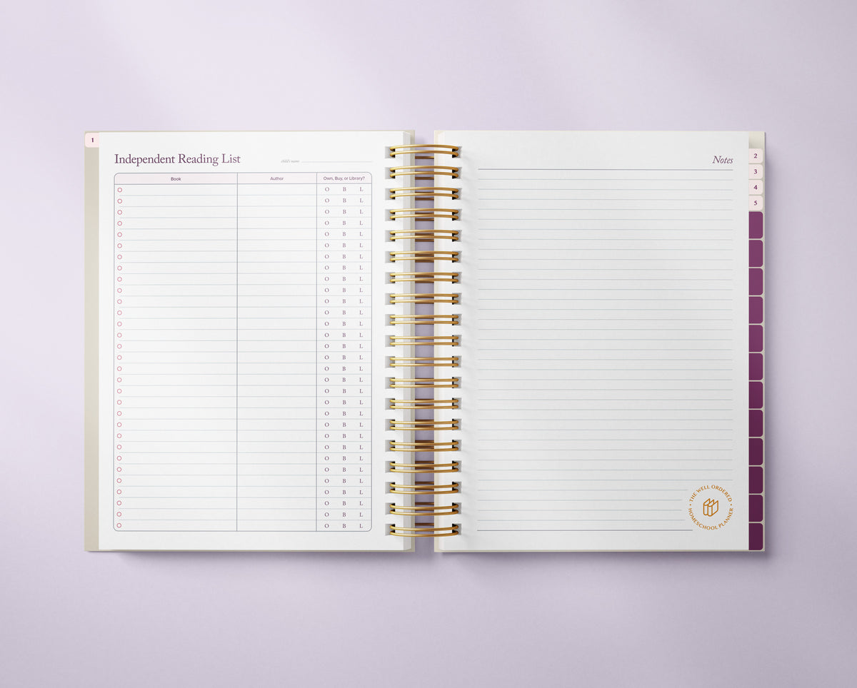 The Well Ordered Homeschool Planner - Undated Edition (PRE-ORDER)