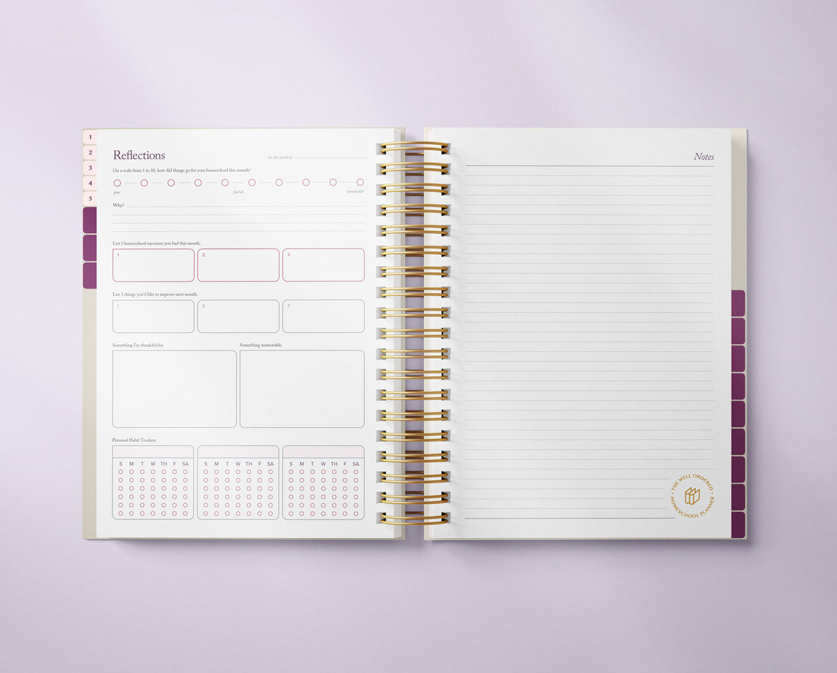 The Well Ordered Homeschool Planner - Undated Edition (PRE-ORDER)