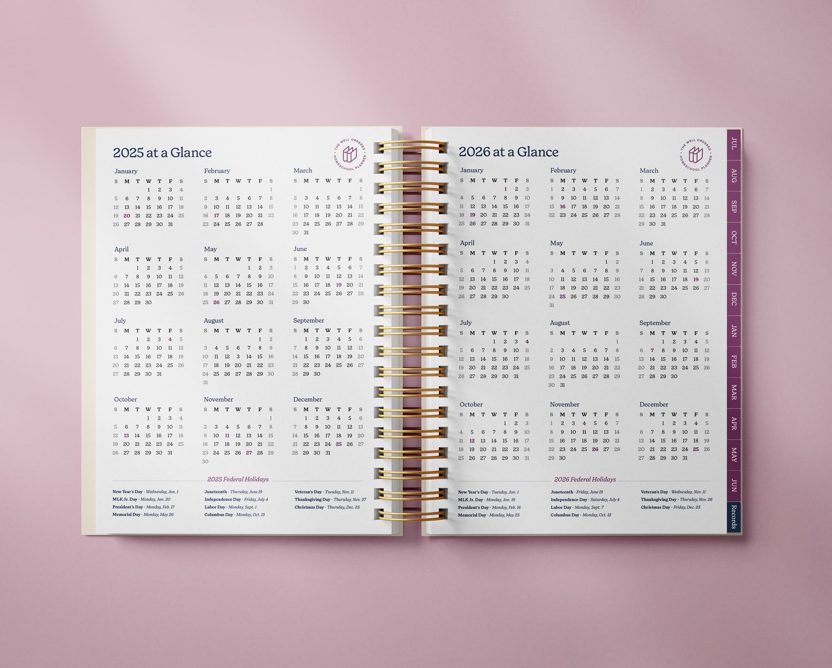 The Well Ordered Homeschool Planner - 2025-2026 Edition (Blemished)